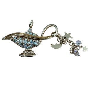 Kirk’s Folly Aladdin Lamp Brooch Pin Magic Lantern Aurora Borealis Gold Tone